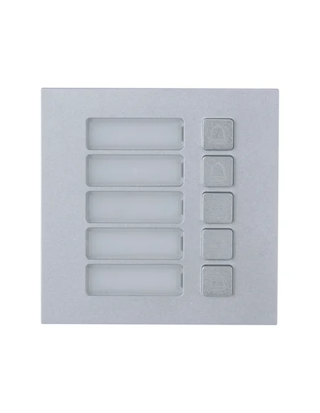 Dahua video doorbell module módulo de cinco botones mecánicos IP65 IK07 plata