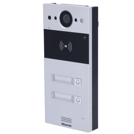 videoportero ip superficie 2 apartamentos camara 2mp cloud poe control acceso nfc