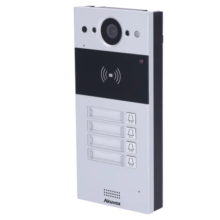 videoportero ip superficie 4 apartamentos camara 2mp cloud poe control acceso nfc