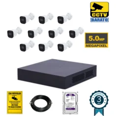 Kit de videovigilancia 10 cámaras bullet 5Mpx...