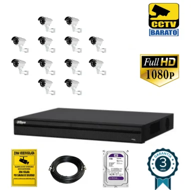 Kit de videovigilancia FULL HD 12 cámaras...
