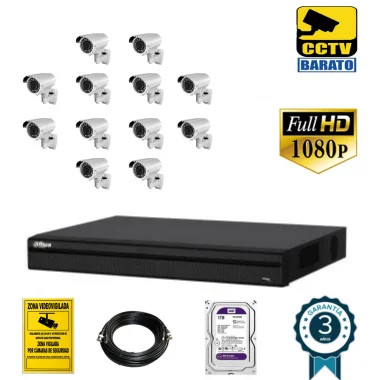 Kit de videovigilancia 1080P FULL HD 12 cámaras...
