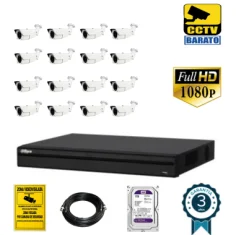 Kit de videovigilancia FULL HD 16 cámaras bullet exterior...