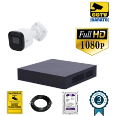 Kit de videovigilancia HD 1 cámara bullet exterior óptica...