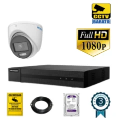 Kit de videovigilancia 2Mp 1 cámara domo Óptica fija...