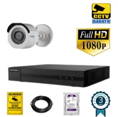 Kit de videovigilancia 2Mp 1 cámara bullet Óptica fija...