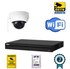 Kit de videovigilancia IP Wifi 1 cámara domo...