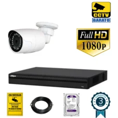 Kit de videovigilancia FULL HD 1 cámara bullet exterior...