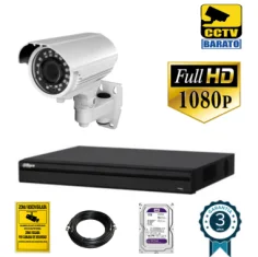 Kit de videovigilancia 1080P FULL HD 1 cámara bullet...