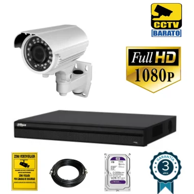 Kit de videovigilancia 1080P FULL HD 1 cámara...