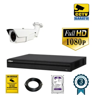 Kit de videovigilancia FULL HD 1 cámara bullet...