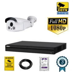 Kit de videovigilancia FULL HD 1 cámara bullet varifocal...