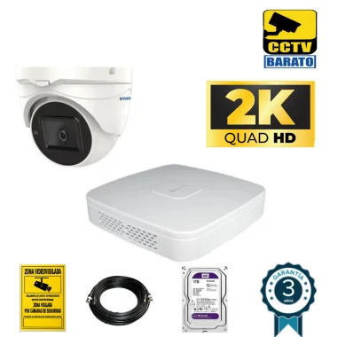 Kit de videovigilancia 5Mp, 1 cámara domo...