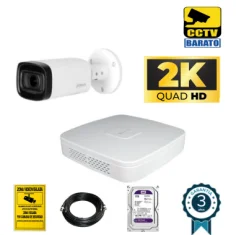 Kit de videovigilancia 5Mp, 1 cámara bullet Óptica...