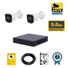 Kit de videovigilancia  2 cámaras bullet 5Mpx exterior...