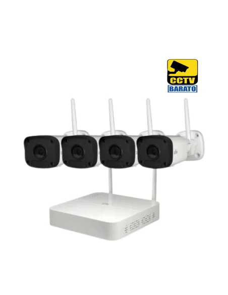 Kit de Videovigilancia CCTV IP Wifi NVR de 4 Canales 5mpx, 4 Cámaras bullet exterior 2mpx IR 30M