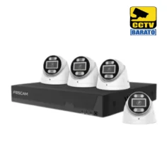 Kit FOSCAM FN9108E-T4-2T, POE, 8CH, incluye 4 cámaras...