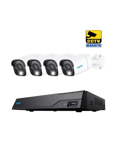 Kit de Videovigilancia Reolink  NVS8 Kit NVR PoE + 4 cámaras 5MP PoE + 2TB