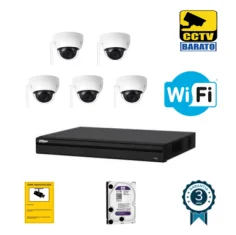 Kit de videovigilancia IP Wifi 5 cámaras domo...