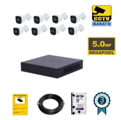 Kit de videovigilancia 8 cámaras bullet 5Mpx...