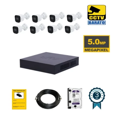 Kit de videovigilancia 8 cámaras bullet 5Mpx...
