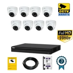 Kit de videovigilancia  5 cámaras domo exterior/interior...