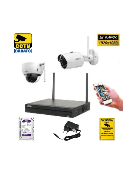 CONFIGURA TU KIT IP WIFI DE 2 MPX (FULL-HD)