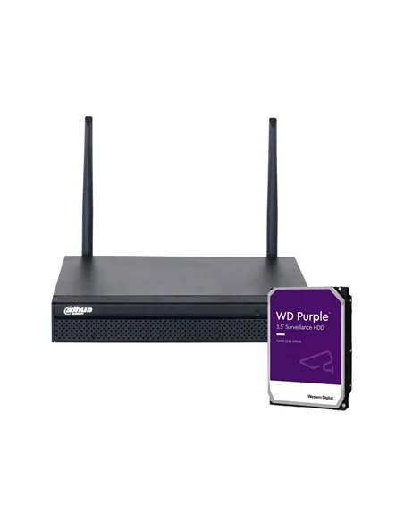 NVR WiFi 8 canales Dahua 2TB HDMI VGA 1080P