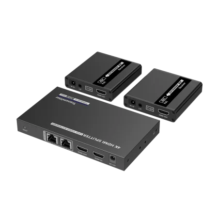 Splitter HDMI 1x2 4K30 extensor CAT6 hasta 70m con RS232