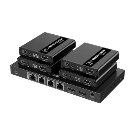 Splitter HDMI 1x4 4K extensor CAT6 hasta 70m con RS232