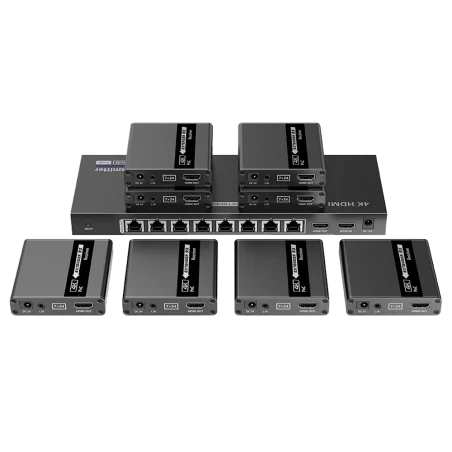 Splitter HDMI 1x8 4K extensor CAT6 hasta 70m con control RS232