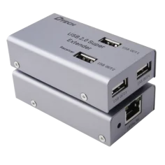 Extensor USB por LAN 50m RJ45 4 puertos plug play