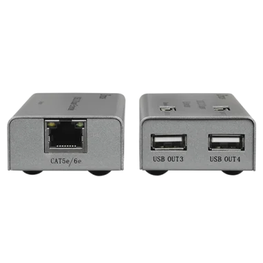 Extensor USB por LAN 50m RJ45 4 puertos plug play