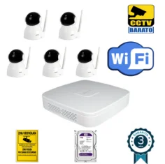 Kit de videovigilancia IP Wifi 5 cámaras motorizadas domo...