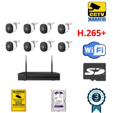 Kit de videovigilancia IP Wifi, 8 cámaras...