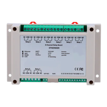 Módulo control datos ethernet relé IP Modbus TCP WiFi