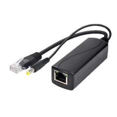 PoE splitter 12V cámaras IP Gigabit 30W RJ45 DC