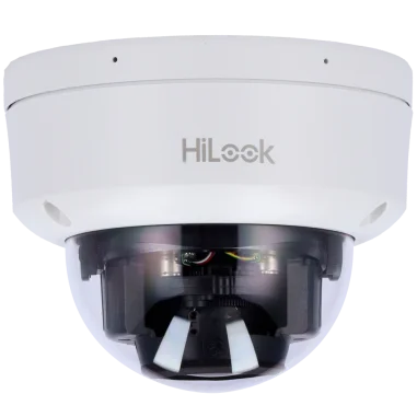 Cámara domo IP 4MP HiLook PoE varifocal audio...