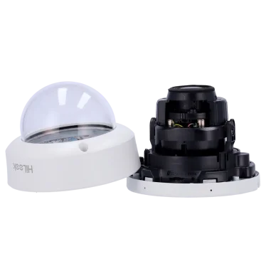 Cámara domo IP 4MP HiLook PoE varifocal audio...
