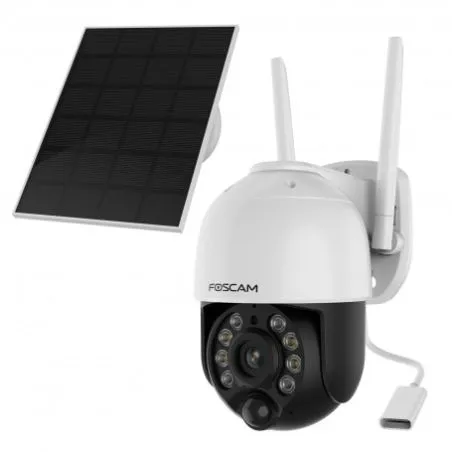 Cámara IP batería WiFi exterior 4MP Foscam con panel solar