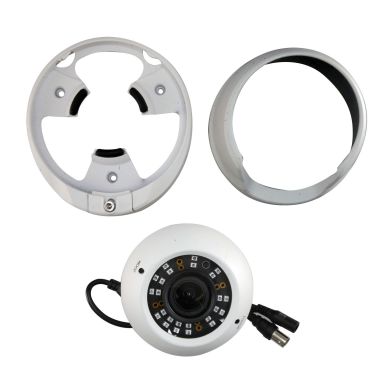 Cámara Domo 4 en 1 (HDCVI/HDTVI/AHD/CVBS)  1080p Full HD, exterior, óptica varifocal 2.8 ~ 12mm, visión nocturna 30m