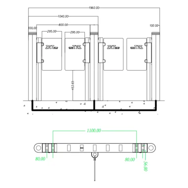 Torno de acceso bidireccional ZKTeco ZK-SBTL8000
