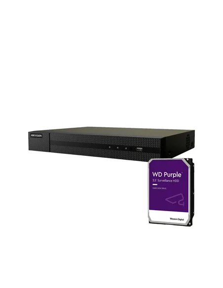 NVR IP 4 canales Hikvision 4MP con PoE+