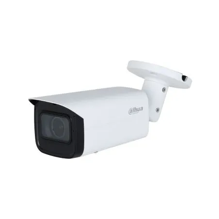 Cámara IP Bullet, Dahua, resolución 8Mpx, ONVIF, PoE, varifocal motorizada, visión nocturna 50m, exterior.