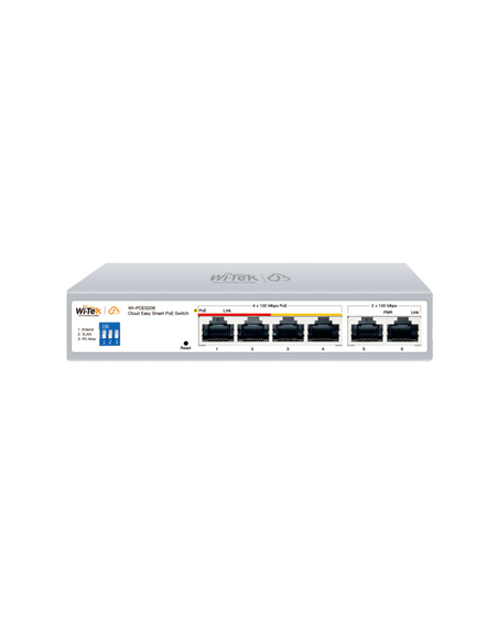 Switch PoE gestionado 4 puertos Wi-Tek nube CCTV profesional