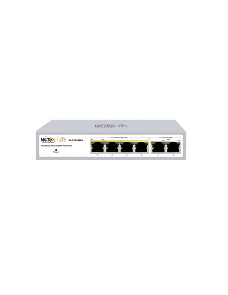 Switch PoE gestionado 4 puertos Wi-Tek nube profesional CCTV inteligente