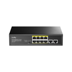 Switch PoE+ Gigabit 8 puertos Cudy profesional CCTV...