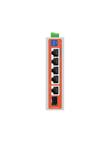 Switch PoE rugerizado 4 puertos Wi-Tek profesional inteligente Gigabit SFP