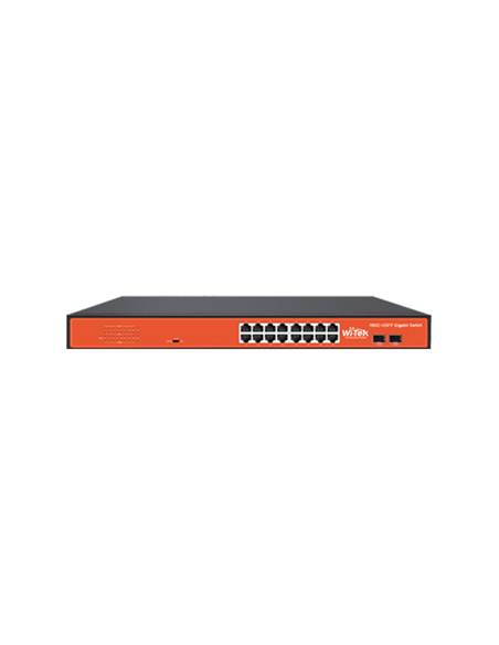 Switch Ethernet Gigabit 16 puertos Wi-Tek comercial profesional inteligente SFP