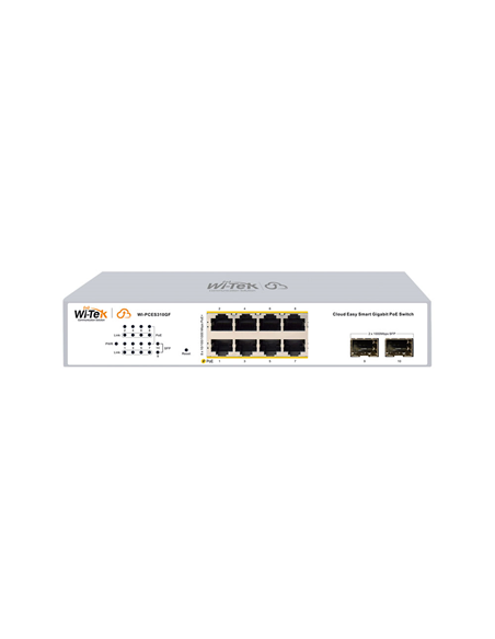 Switch PoE gestionado 8 puertos Wi-Tek nube profesional CCTV inteligente